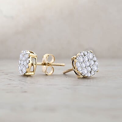 10K Yellow Gold Luxuriant Lab Grown Diamond Earrings 0.75 ctw