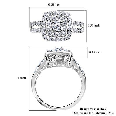 Luxuriant Lab Grown Diamond 0.75 ctw Ring in 10K White Gold (Size 6.0)