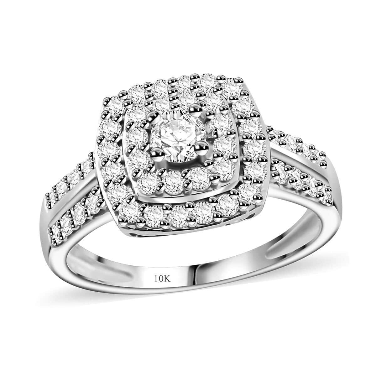 JCK Deals 10K White Gold Luxuriant Lab Grown Diamond Ring (Size 7.0) 0.75 ctw image number 0