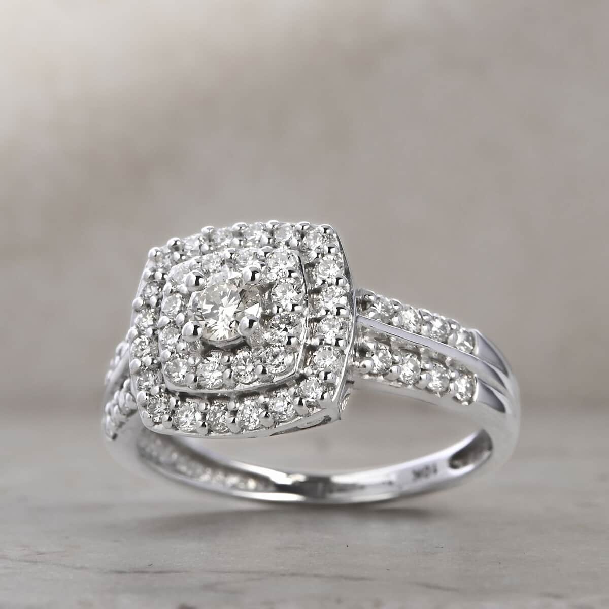 JCK Deals 10K White Gold Luxuriant Lab Grown Diamond Ring (Size 7.0) 0.75 ctw image number 1