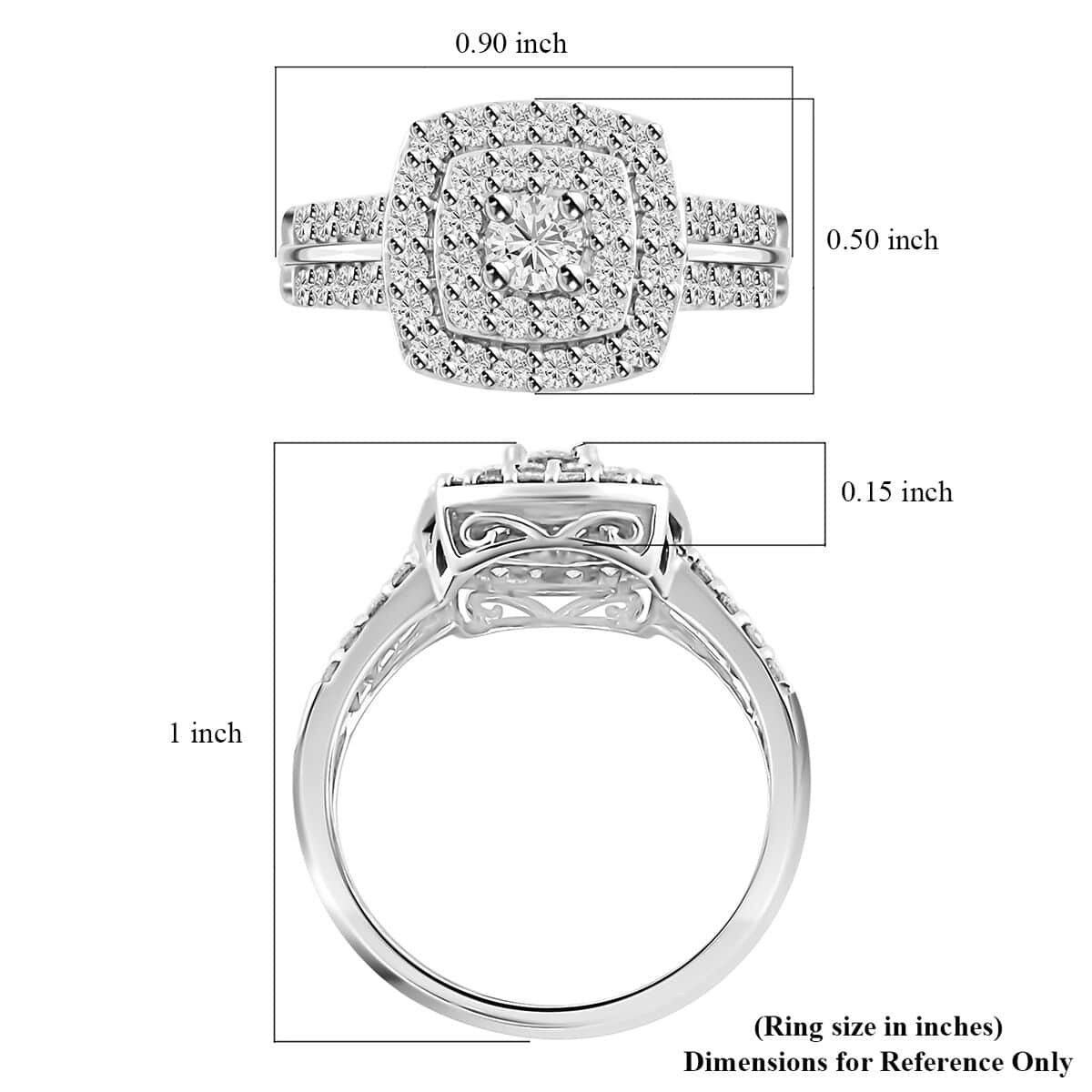JCK Deals 10K White Gold Luxuriant Lab Grown Diamond Ring (Size 7.0) 0.75 ctw image number 4