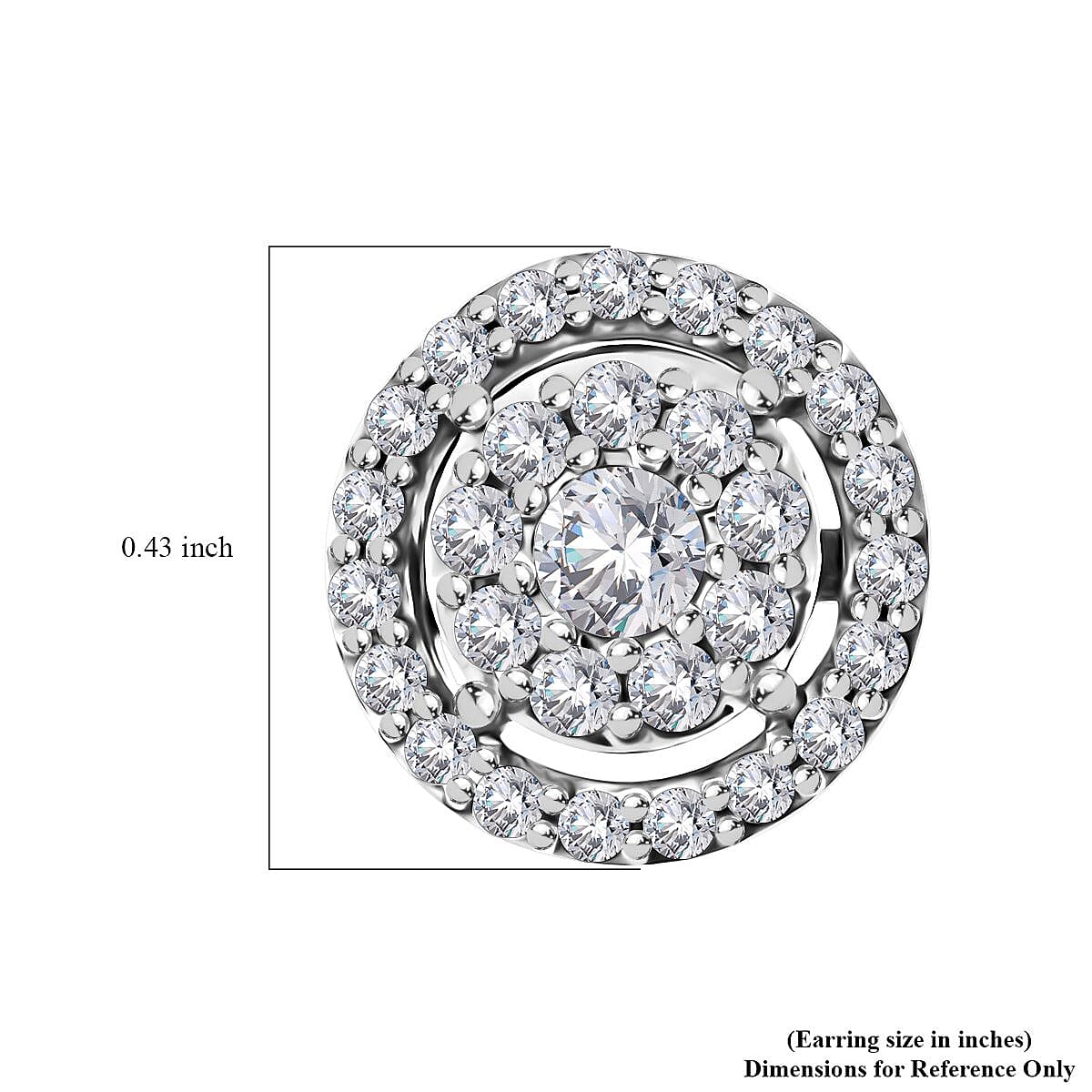 JCK Vegas Deal 10K White Gold Luxuriant Lab Grown Diamond Earrings 0.75 ctw