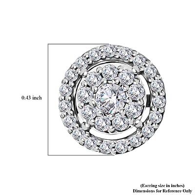 JCK Vegas Deal 10K White Gold Luxuriant Lab Grown Diamond Earrings 0.75 ctw