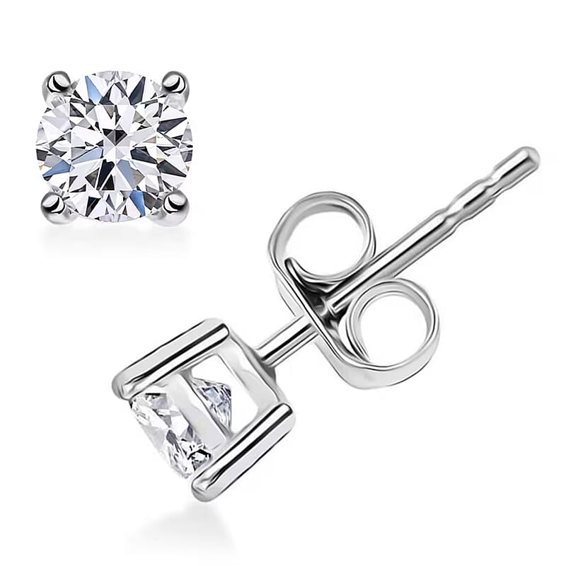 Luxuriant Lab Grown Diamond G VS 1.00 ctw Stud Earrings in 14K White Gold 