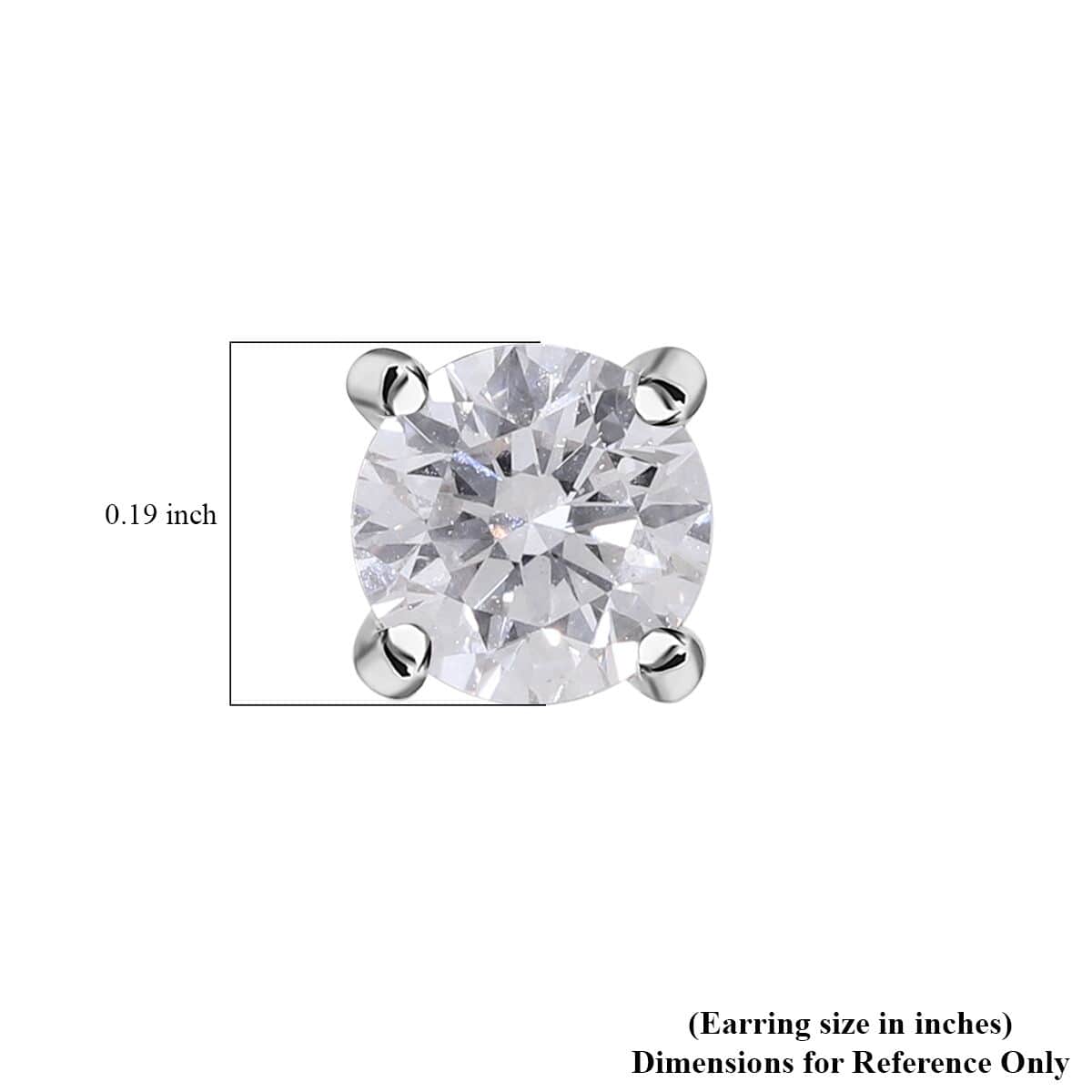 14K White Gold Luxuriant Lab Grown Diamond Stud Earrings 1.00 ctw image number 5