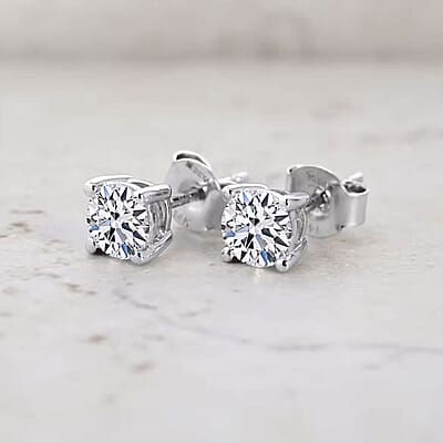 Luxuriant Lab Grown Diamond G VS 1.00 ctw Stud Earrings in 14K White Gold 