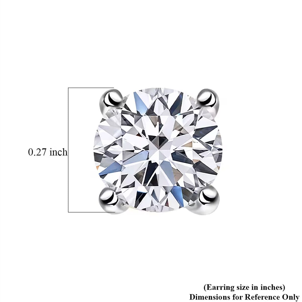 Luxuriant Lab Grown Diamond G VS 1.00 ctw Stud Earrings in 14K White Gold  image number 8