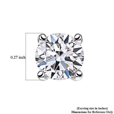 Luxuriant Lab Grown Diamond G VS 1.00 ctw Stud Earrings in 14K White Gold 