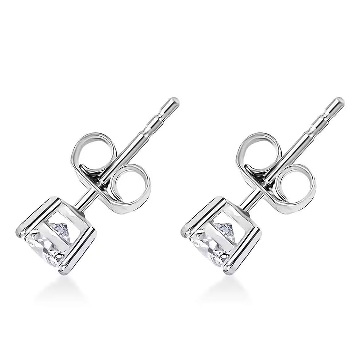 Luxuriant Lab Grown Diamond G VS 1.00 ctw Stud Earrings in 14K White Gold  image number 9