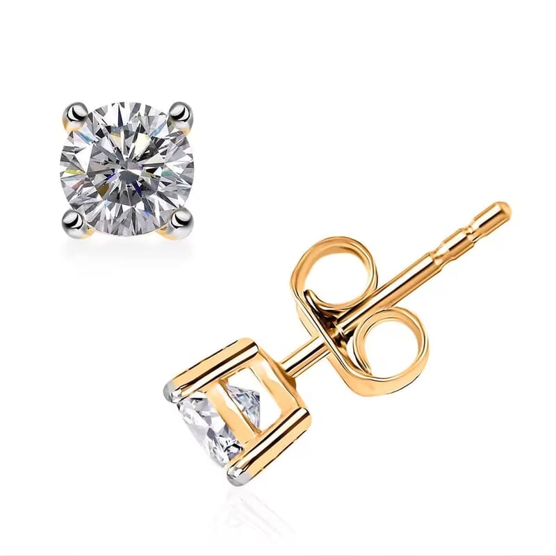 Luxuriant Lab Grown Diamond G VS 1.00 ctw Stud Earrings in 14K Yellow Gold