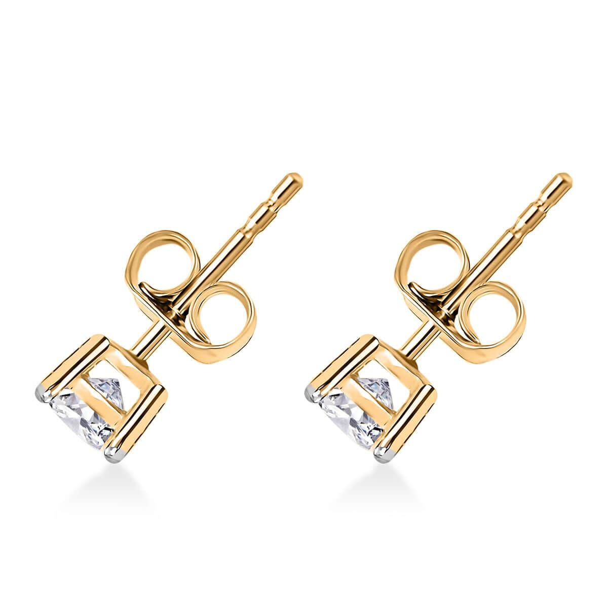 Luxuriant Lab Grown Diamond 1.00 ctw Stud Earrings in 14K Yellow Gold image number 3