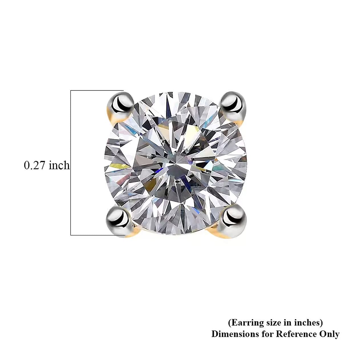 Luxuriant Lab Grown Diamond G VS 1.00 ctw Stud Earrings in 14K Yellow Gold image number 8