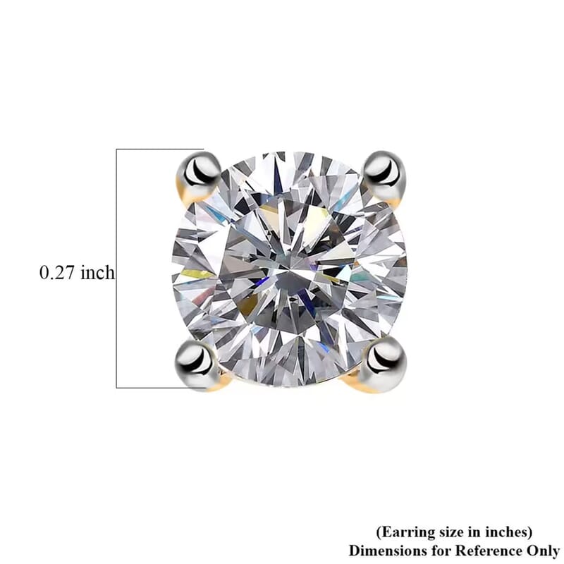 Luxuriant Lab Grown Diamond G VS 1.00 ctw Stud Earrings in 14K Yellow Gold