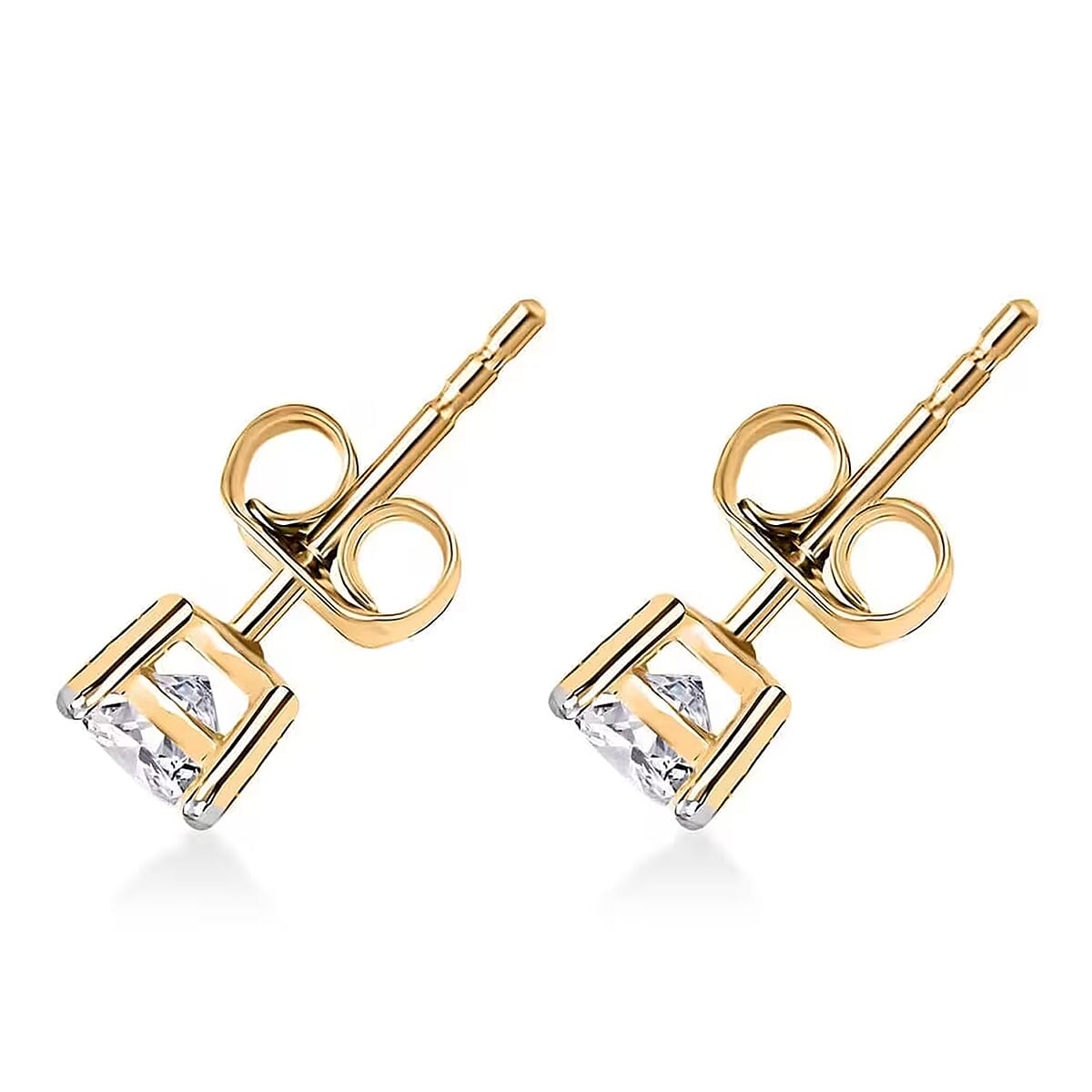 Luxuriant Lab Grown Diamond G VS 1.00 ctw Stud Earrings in 14K Yellow Gold image number 9