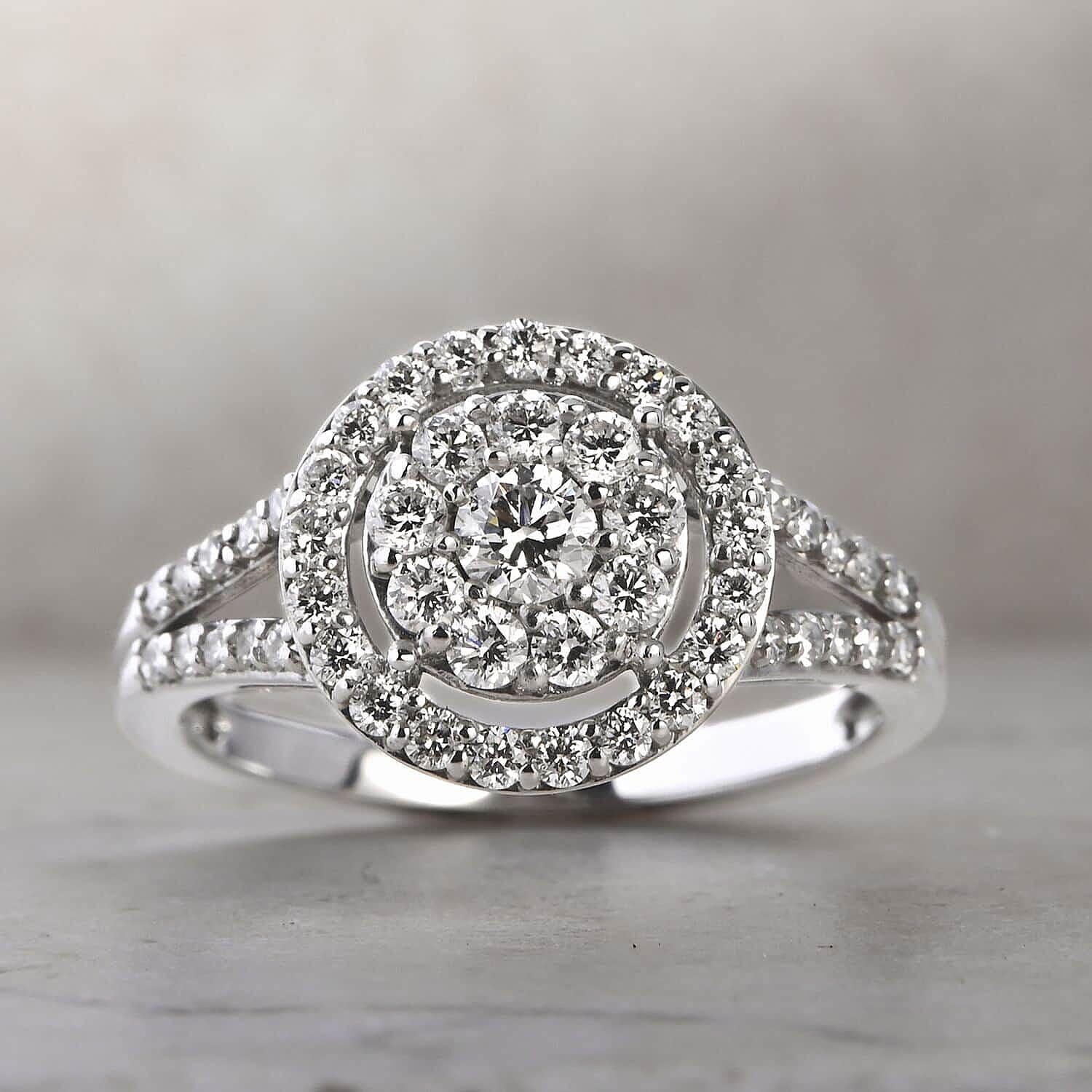 Diamond 0.75 ctw Ring in 10K White Gold (Size 10.0)