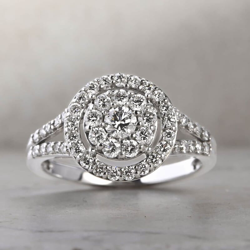Diamond 0.75 ctw Ring in 10K White Gold (Size 10.0)