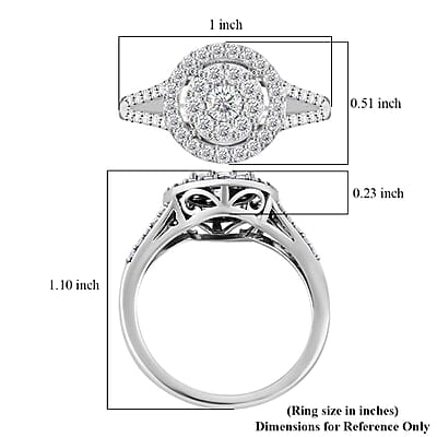 Diamond 0.75 ctw Ring in 10K White Gold (Size 10.0)