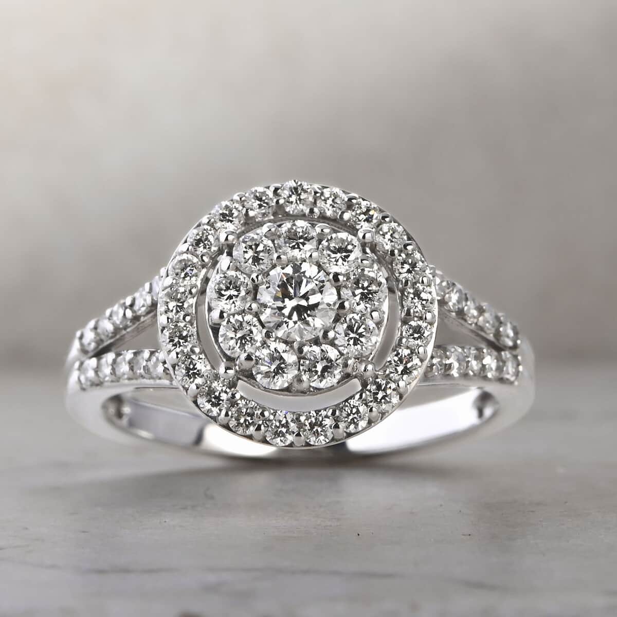 JCK Deals 10K White Gold Diamond Ring (Size 6.0) 0.75 ctw image number 1