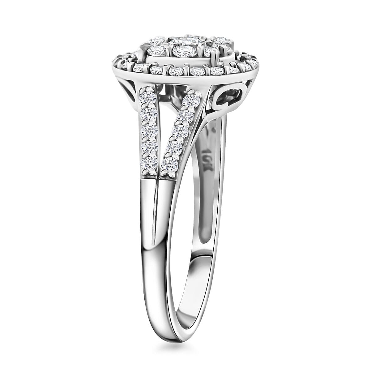 Diamond 0.75 ctw Ring in 10K White Gold (Size 7.0) image number 3