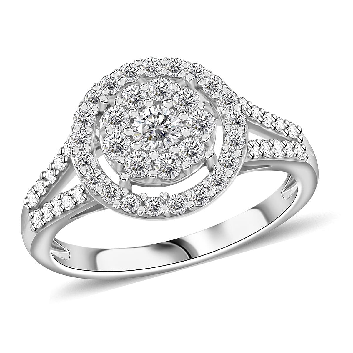 Diamond 0.75 ctw Ring in 10K White Gold (Size 8.0) image number 0