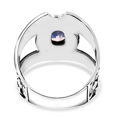 Bali Legacy Moon Glow Moonstone Celestial Ring in Sterling Silver (Size 10.0) 2.60 ctw
