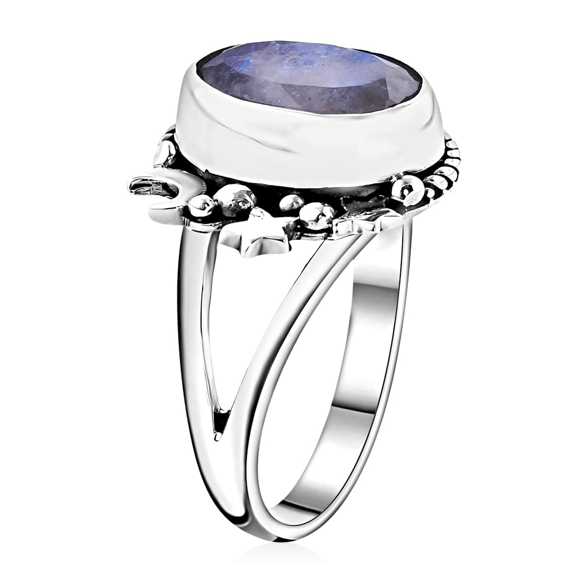 Bali Legacy Moon Glow Moonstone Celestial Ring in Sterling Silver (Size 10.0) 6.00 ctw image number 3