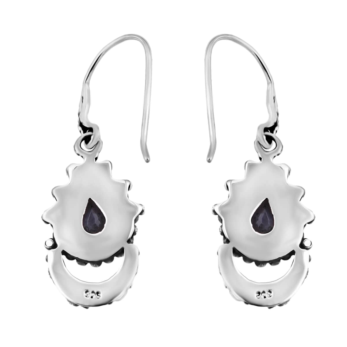 Bali Legacy Moon Glow Moonstone Half Moon Earrings in Sterling Silver 3.25 ctw image number 3