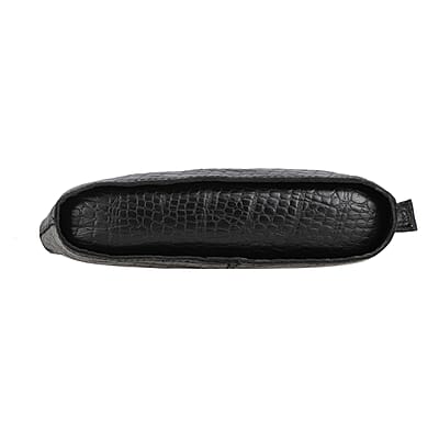 Black Croco Embossed Genuine Leather Crossbody Bag