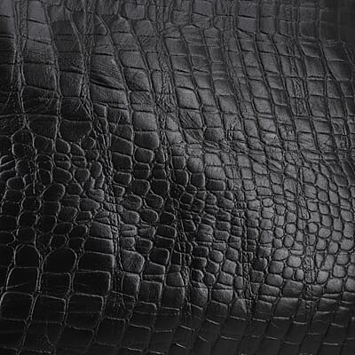 Black Croco Embossed Genuine Leather Crossbody Bag