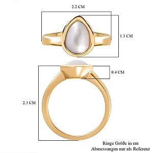 Freshwater Pearl 2.70 ctw Solitaire Ring in 18K Vermeil Yellow Gold Over Sterling Silver (Size 9.0)