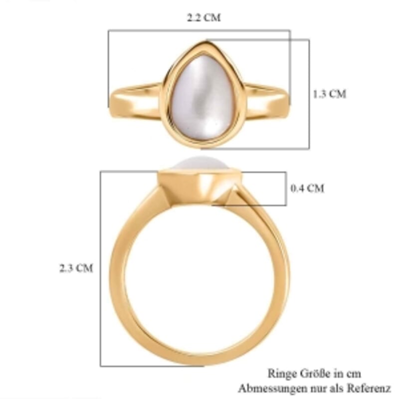 Freshwater Pearl 2.70 ctw Solitaire Ring in 18K Vermeil Yellow Gold Over Sterling Silver (Size 9.0)