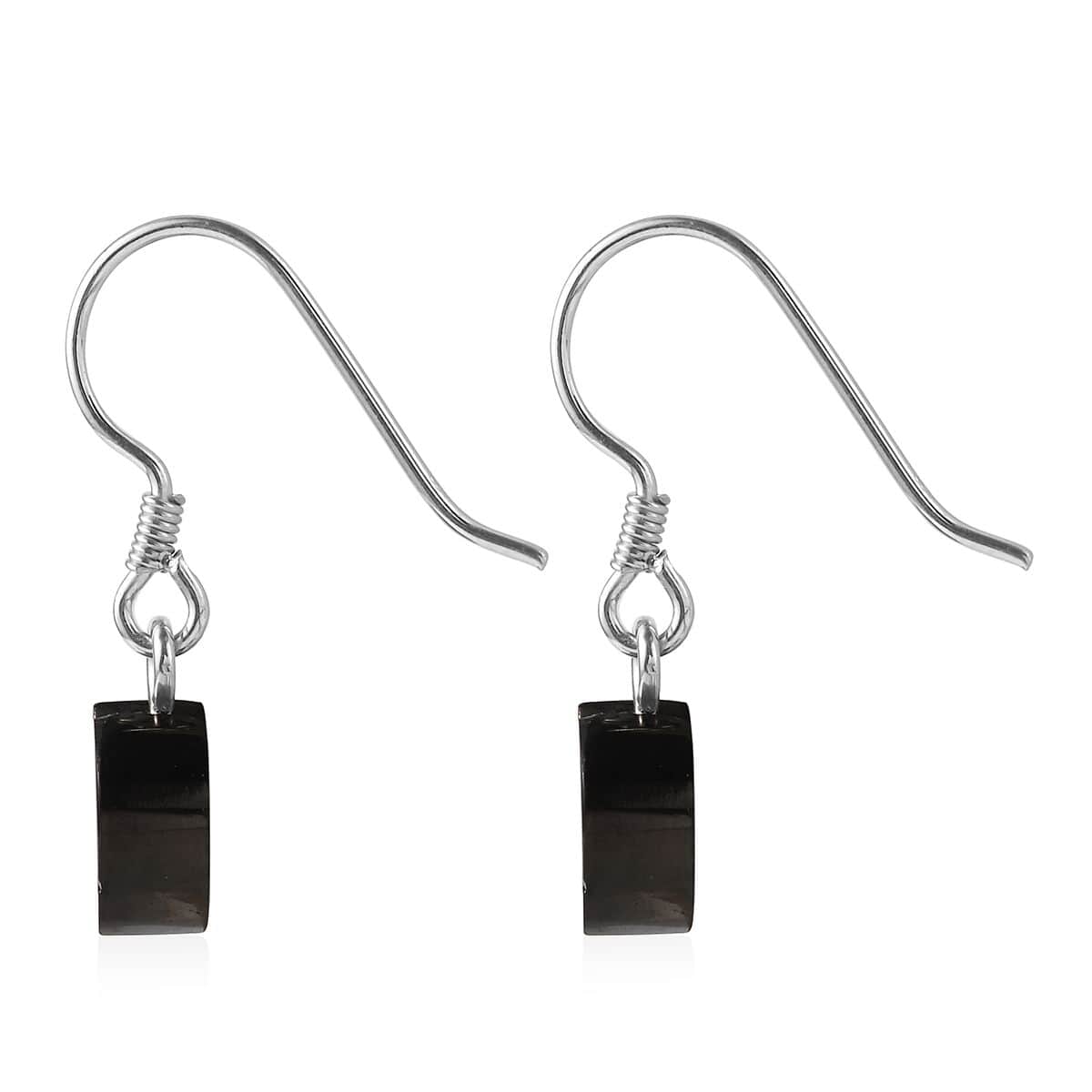 Elite Shungite Heart Dangle Earrings in Rhodium Over Sterling Silver 5.10 ctw image number 3