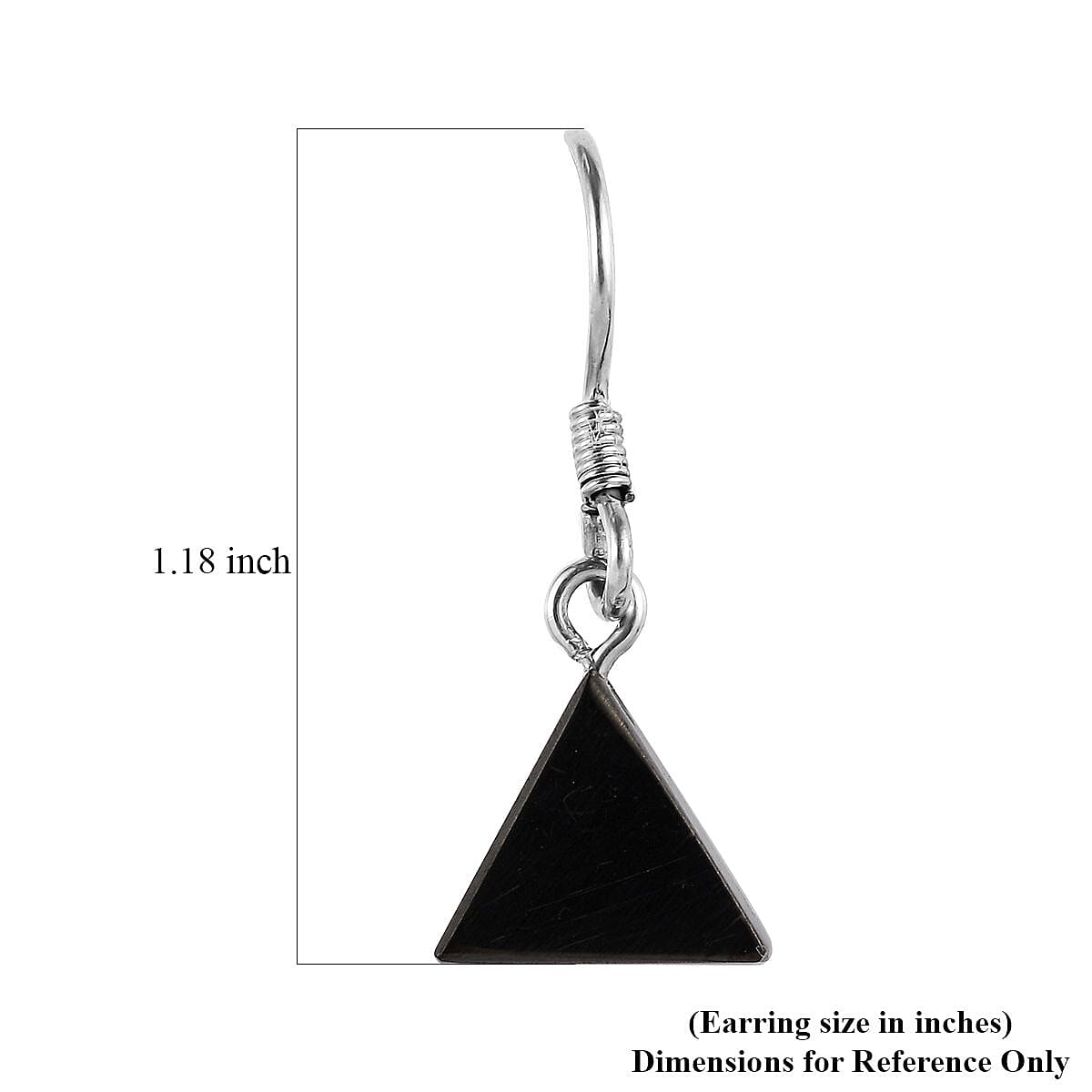 Elite Shungite Trillion Dangle Earrings in Rhodium Over Sterling Silver 4.30 ctw image number 4