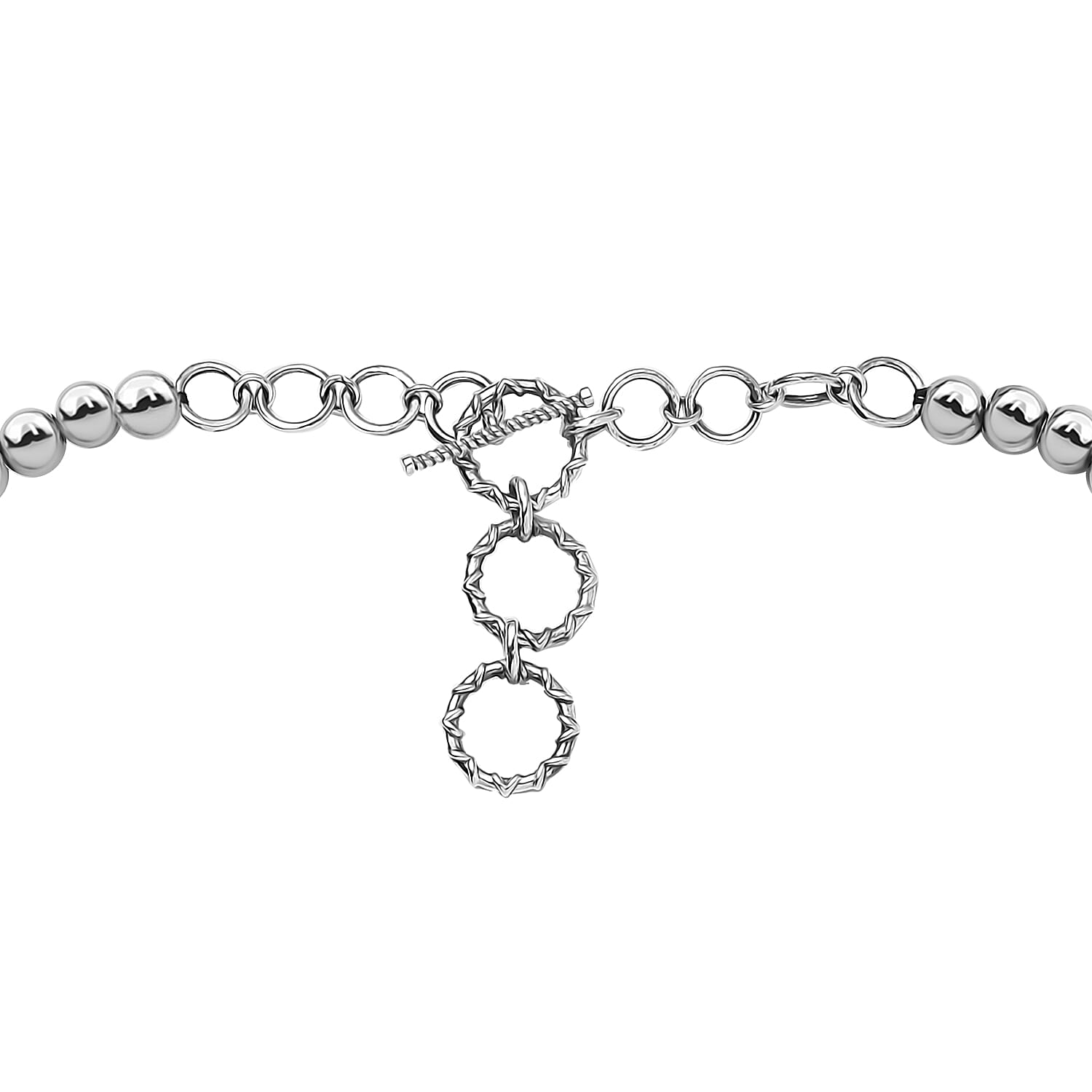 Larimar Necklace 18-20 Inches in Black Oxidized Sterling Silver 72.50 ctw