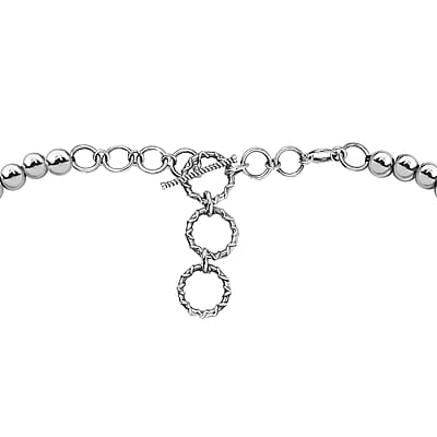 Larimar Necklace 18-20 Inches in Black Oxidized Sterling Silver 72.50 ctw