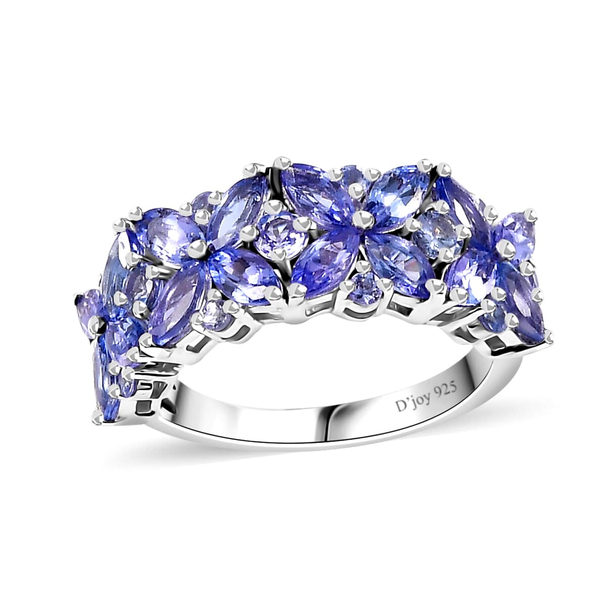 Tanzanite Ring in Rhodium Over Sterling Silver 2.75 ctw image number 0