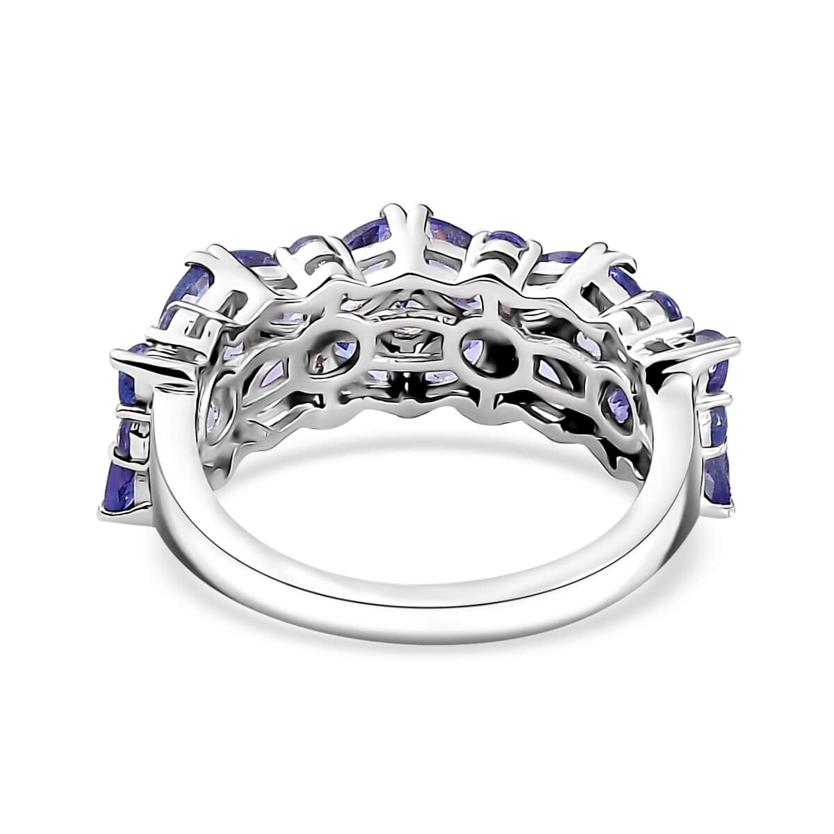 Tanzanite Ring in Rhodium Over Sterling Silver 2.75 ctw image number 4