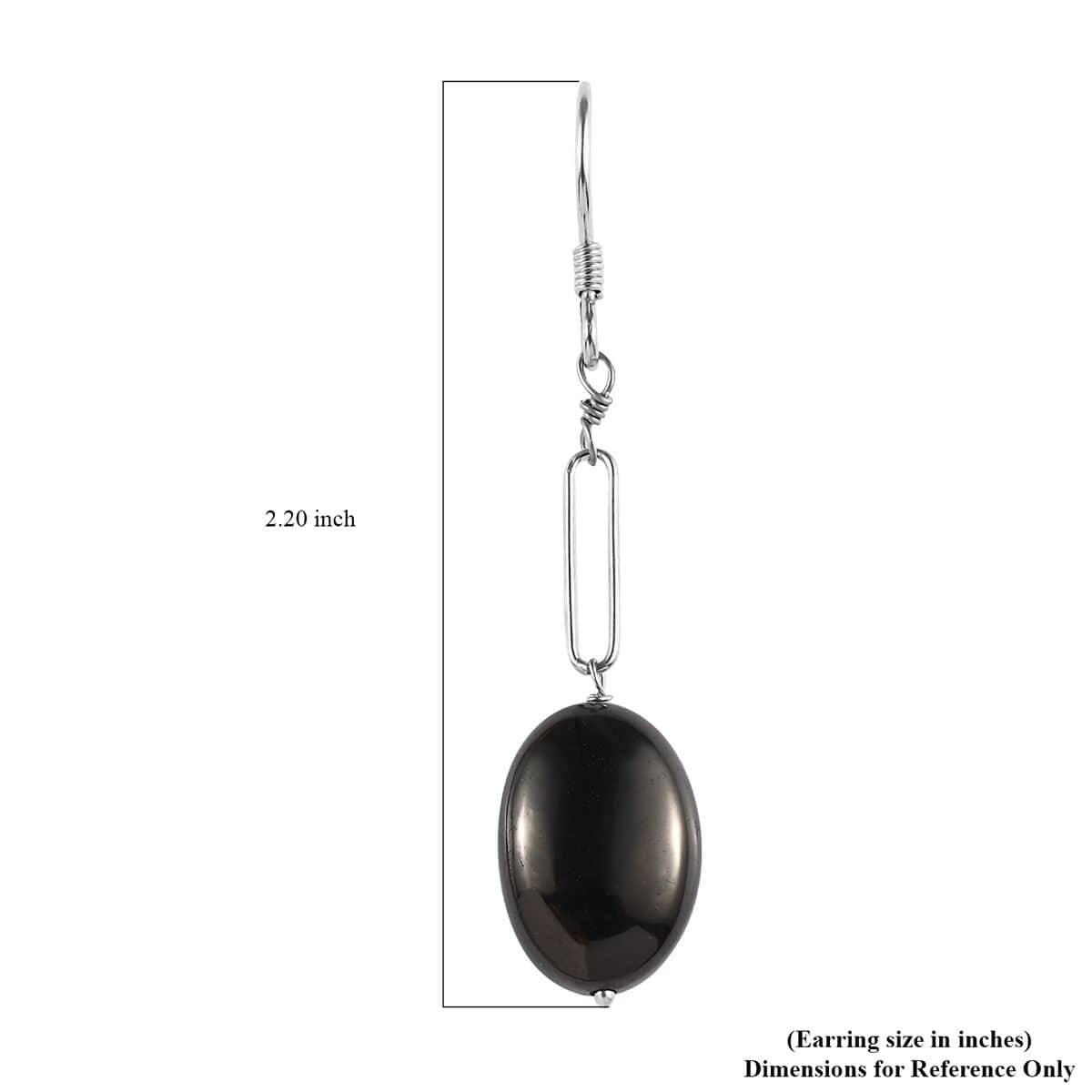 TLV Elite Shungite Earrings in Rhodium Over Sterling Silver 15.00 ctw image number 4