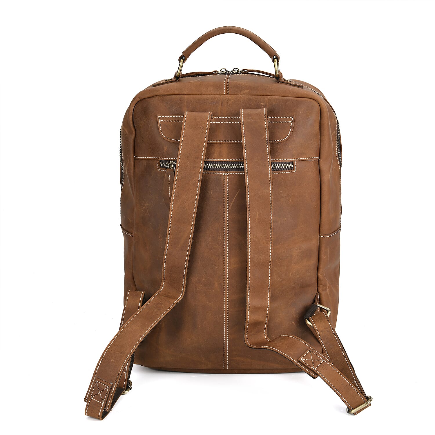 Buy Italy Retro Noble Collection Brown Genuine Leather Backpack
