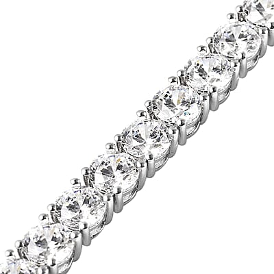 Moissanite Tennis Bracelet in Platinum Over Sterling Silver (6.50 In) 14.10 ctw