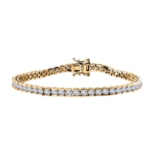 Moissanite 5.75 ctw Tennis Bracelet in Vermeil Yellow Gold Over Sterling Silve (7.25 In)