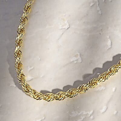 10K Yellow Gold 3mm Rope Necklace (26 Inches) (6.60 g)