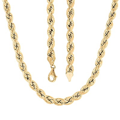 10K Yellow Gold 3mm Rope Necklace (26 Inches) (6.60 g)