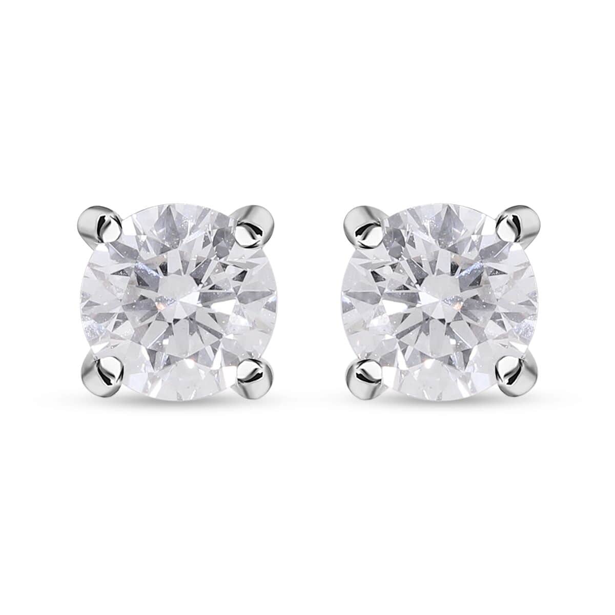 14K White Gold Luxuriant Lab Grown Diamond Earrings 2.00 ctw image number 0
