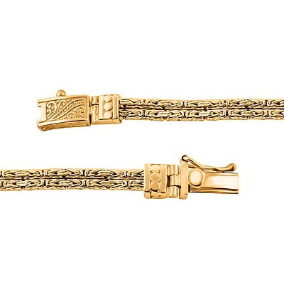 Bali Legacy 2 Row Borobudur Bracelet in 22K Vermeil Yellow Gold Over Sterling Silver (6.50 In) 19.25 Grams