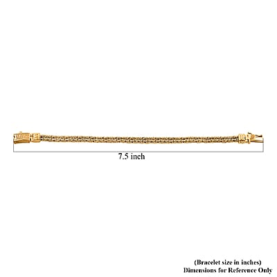Bali Legacy 2 Row Borobudur Bracelet in 22K Vermeil Yellow Gold Over Sterling Silver (6.50 In) 19.25 Grams