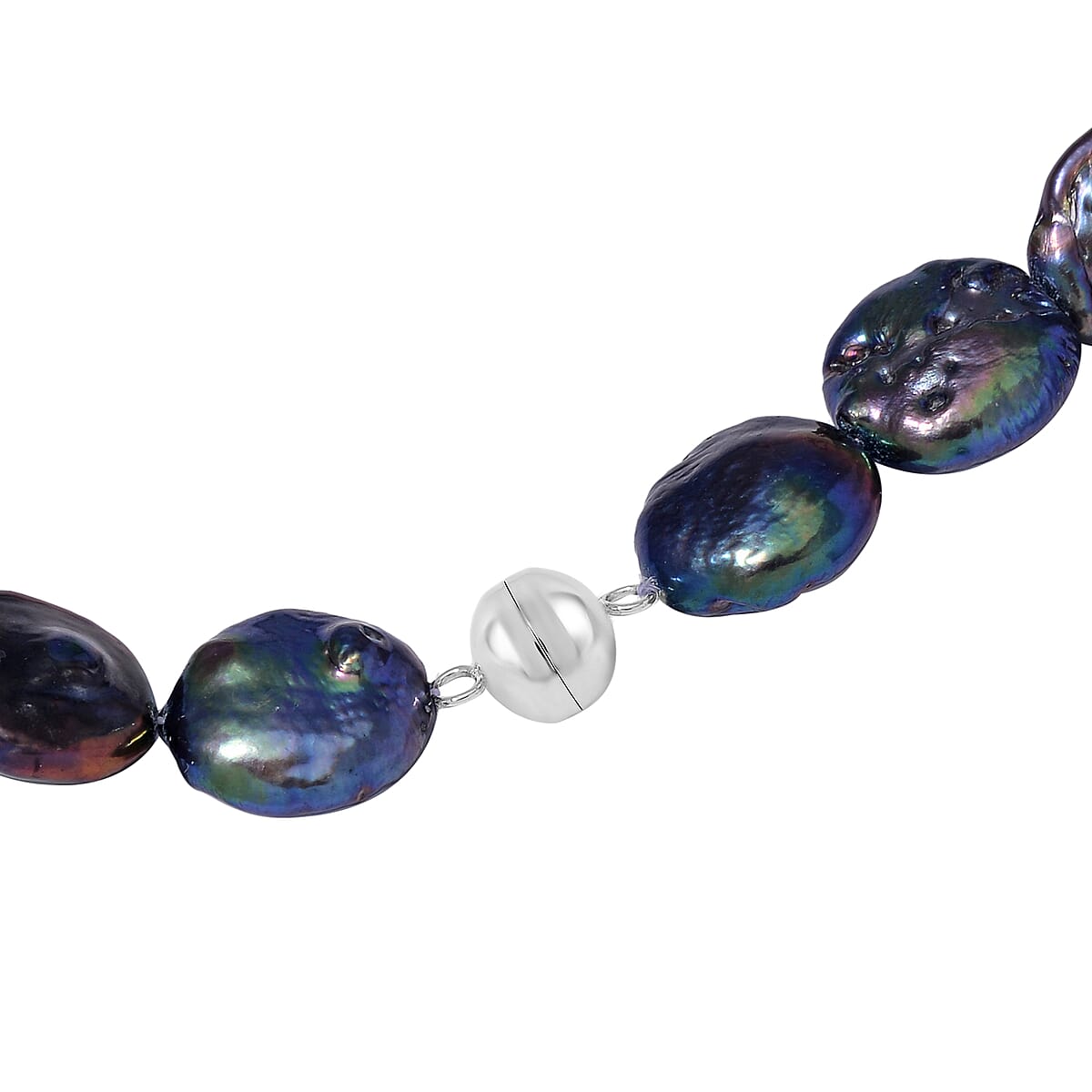 Peacock Freshwater Pearl Necklace 20 Inches image number 3