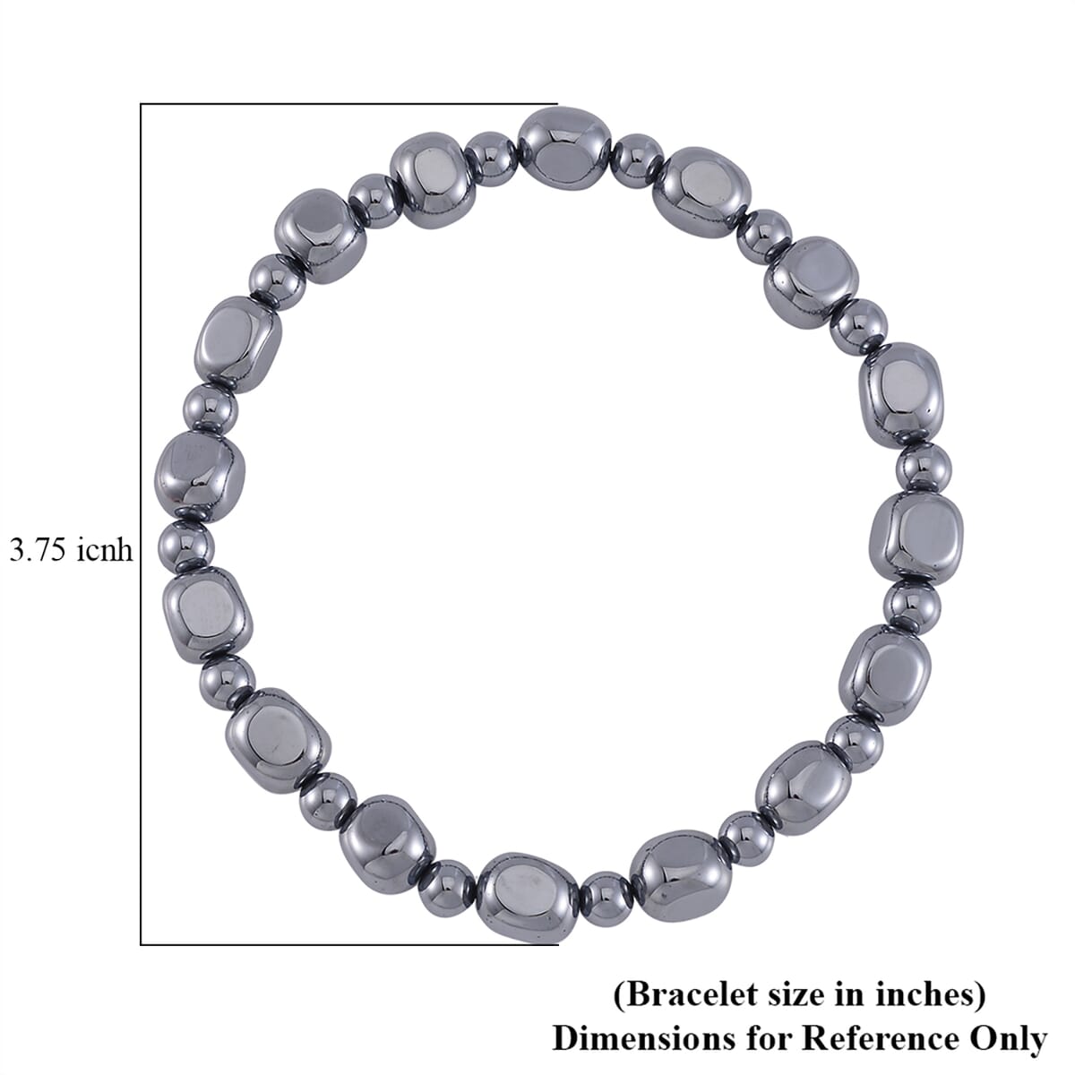 Terahertz 120.00 ctw Tumble Shape Stretch Anklet (9-9.5In) image number 2