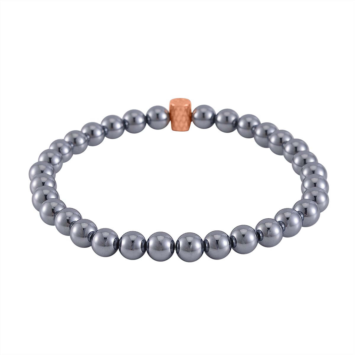 Terahertz Beaded Stretch Anklet (9-9.5 In) in Rosetone 105.00 ctw image number 2