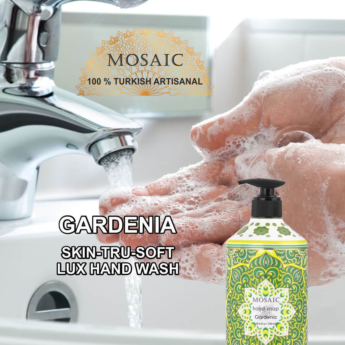 Mosaic Liquid Hand Soap Series- Olive Oil, Coconut & Hibiscus, Gardenia, and Orange Blossom (24.6oz Each) image number 2